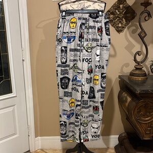 Star Wars soft elastic waist gray sleepwear lounge pants Sz M